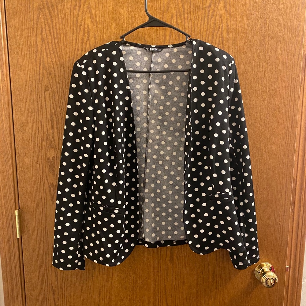Polka dot blazer
